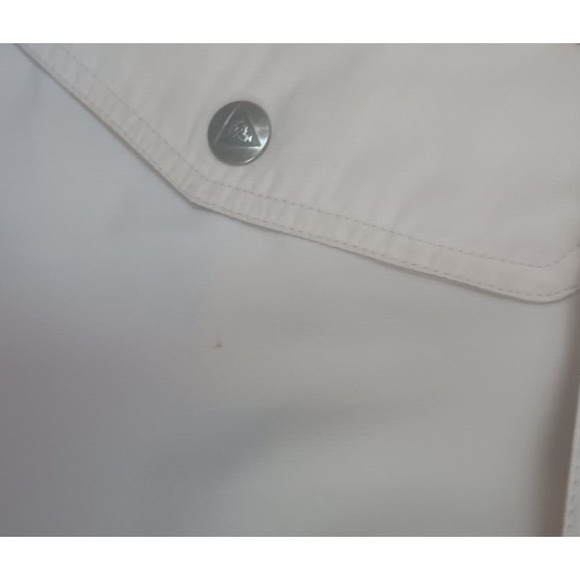 Vintage MIGHTY MAC Ivory Long Goose Down Trench coat Mens Large Winter Overcoat - Picture 4 of 12